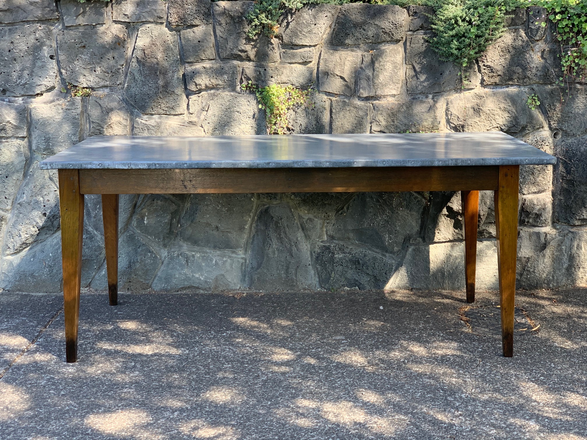 Zinc top dining table 1.8m in Sold | Vitrine