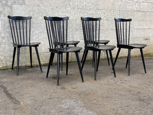 Black spindle back discount chairs