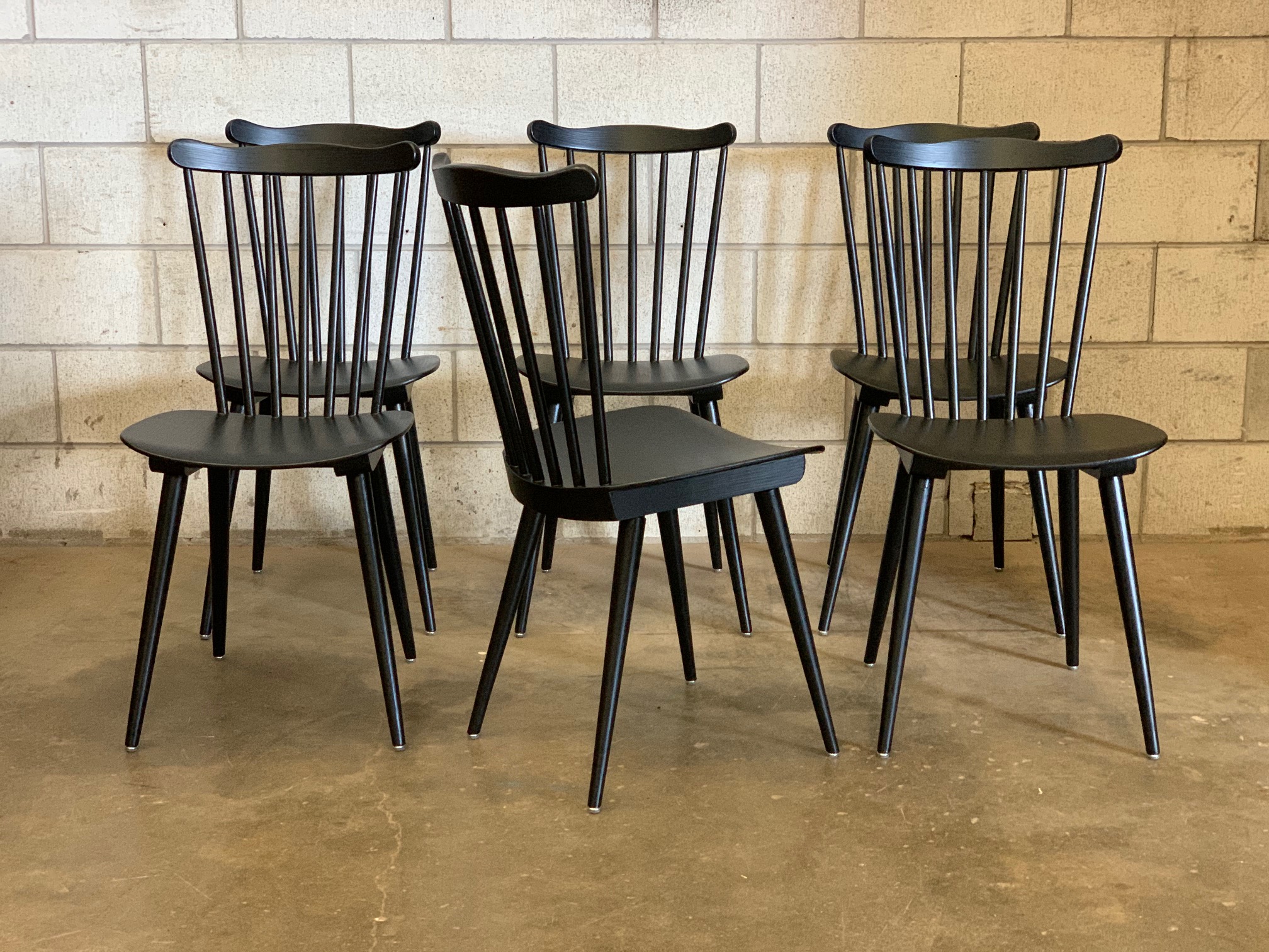 black spindle dining room chairs