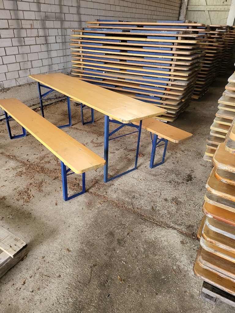 German beer 2024 bench and table